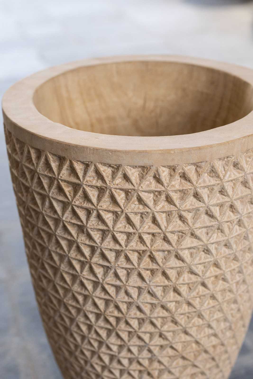 Yellow Teak Wood Planter