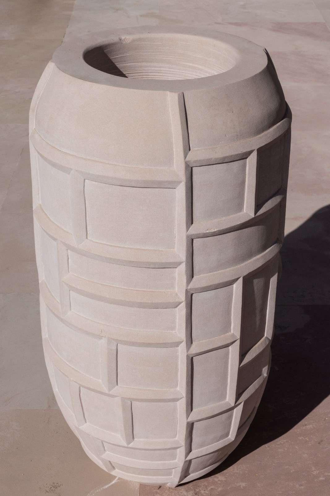 Mira Beige Stone Planter