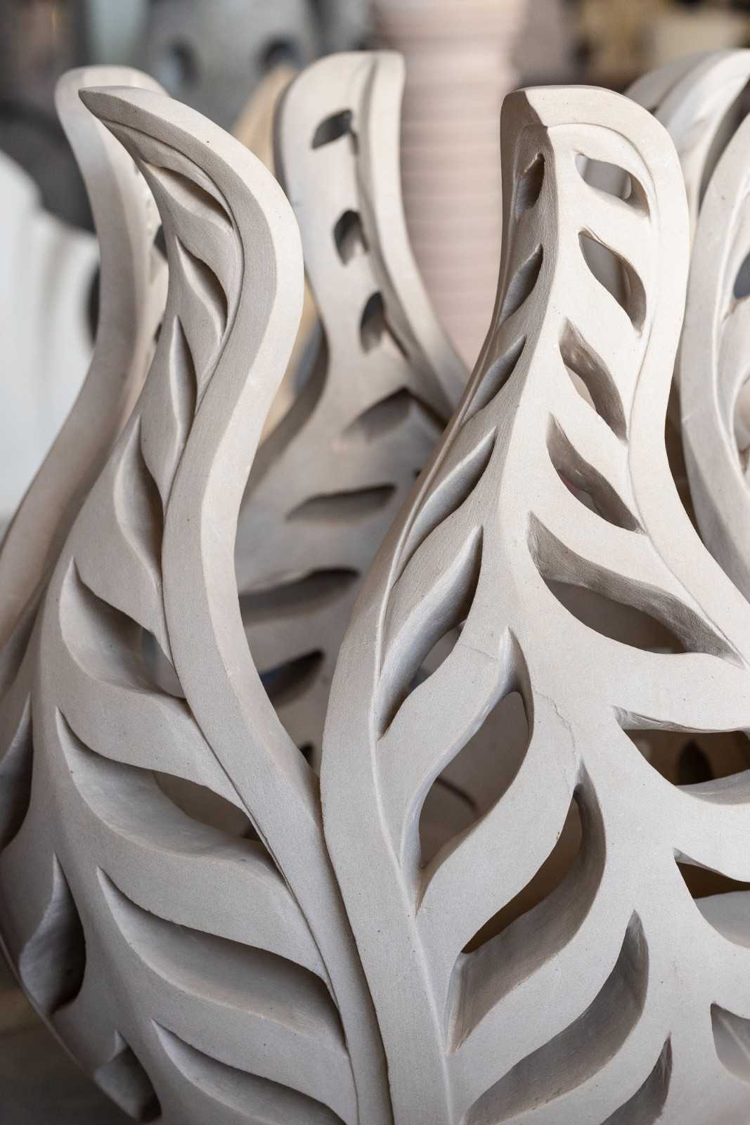 Dholpur Stone Leaf Sculpture