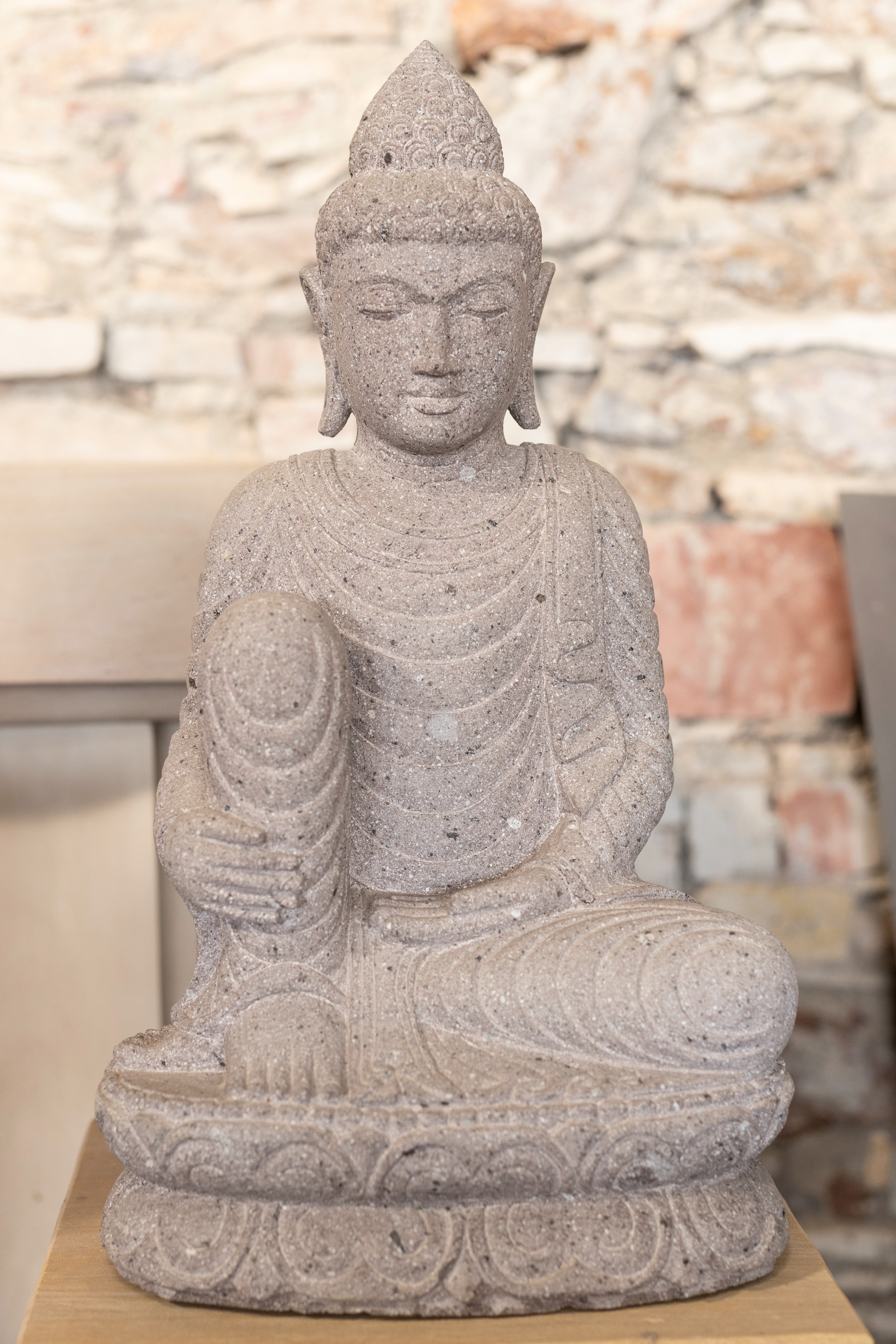 Green Stone Buddha Sculpture