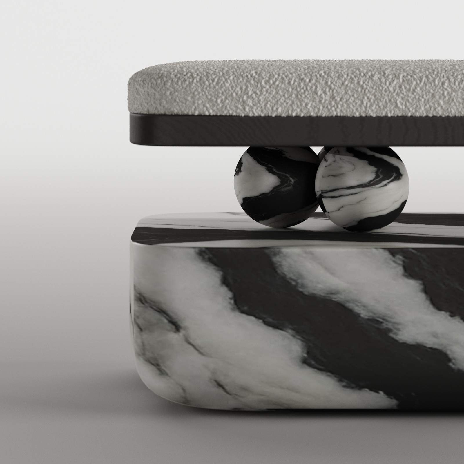 Panda Marble Bench