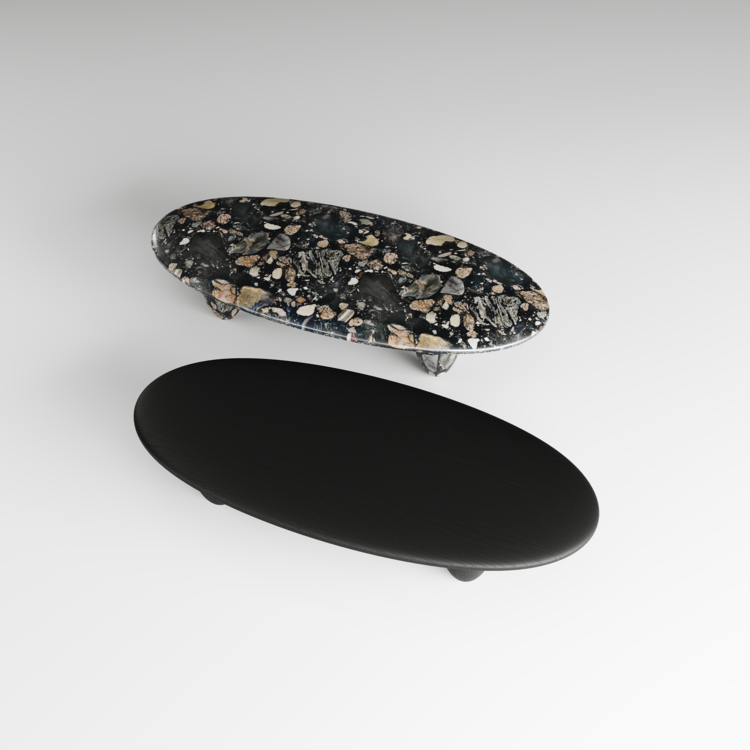 Duet Delight Oval Coffee Table II