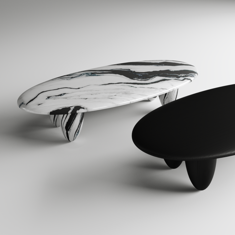 Duet Delight Oval Coffee Table II