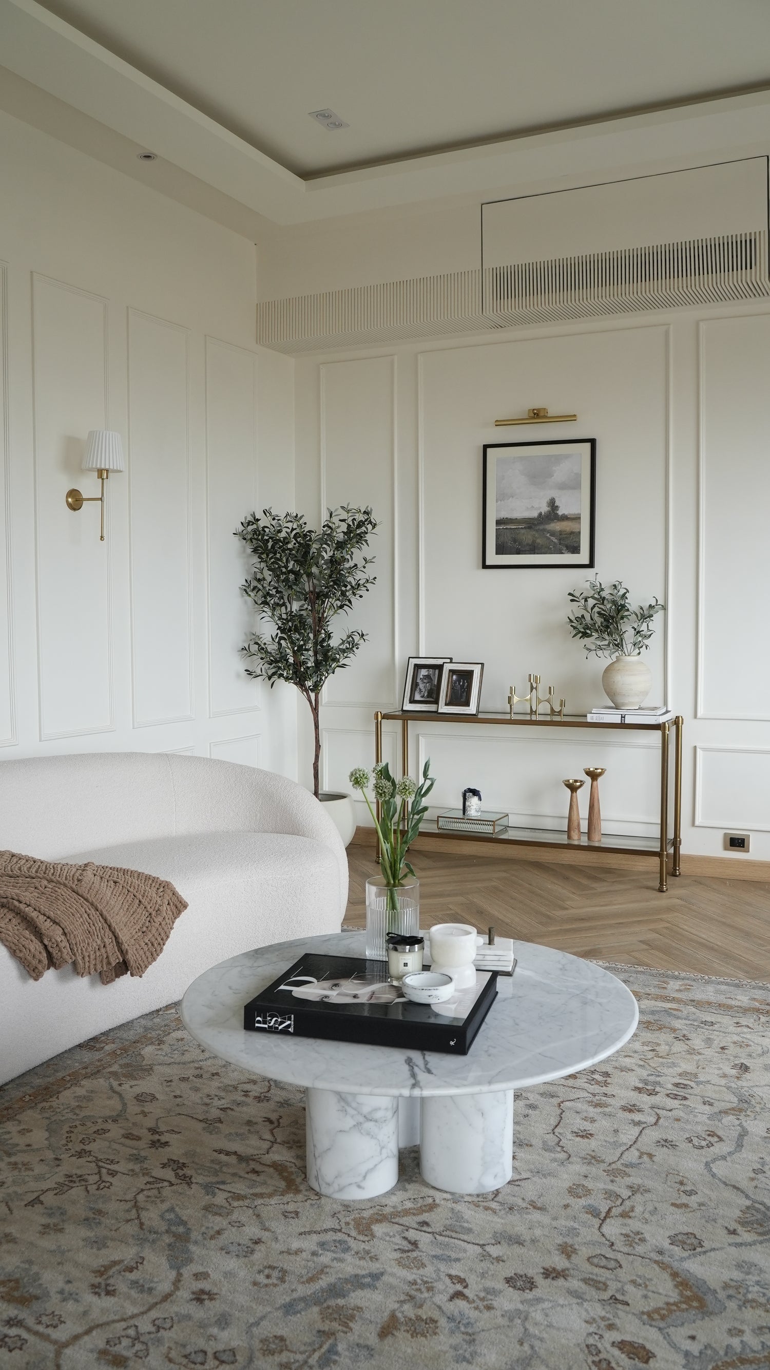 Tisbury Coffee Table in White Arabescato
