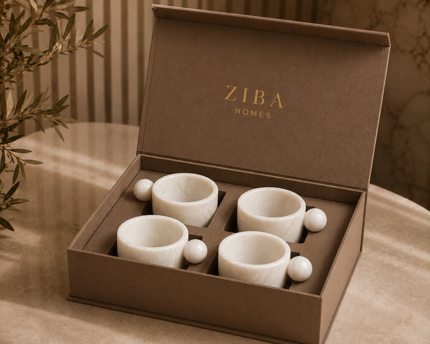Marble Cups- Set of 4