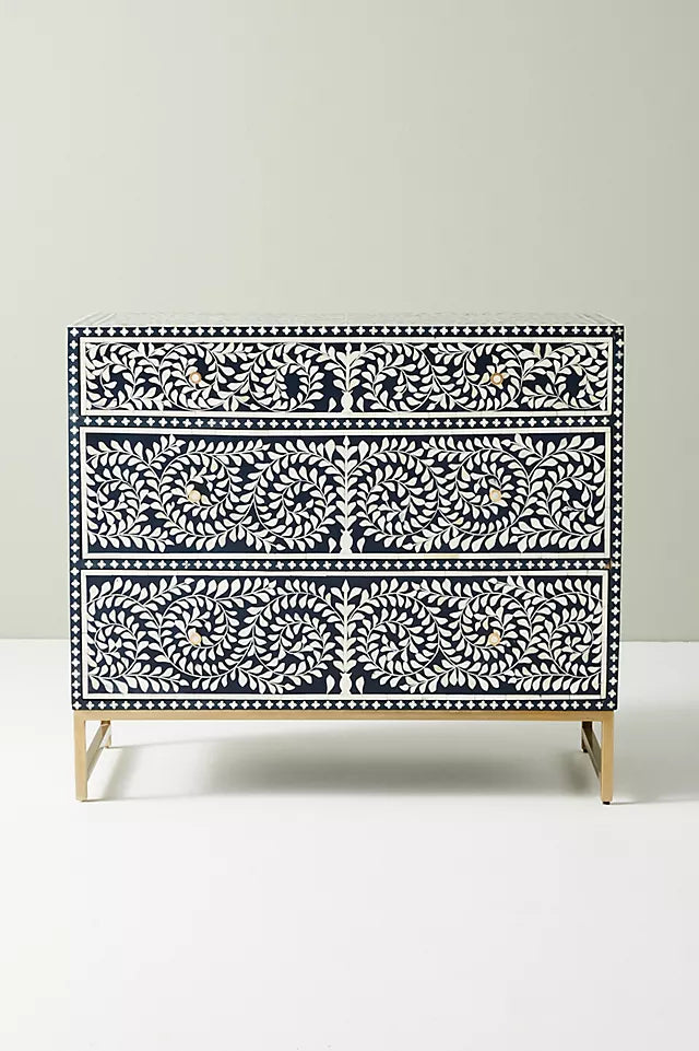 Sylvan Inlay 3-Drawer Dresser - Ziba Homes
