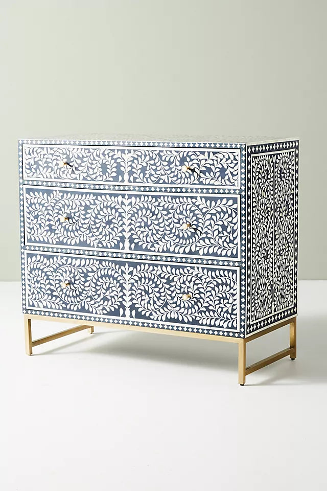 Sylvan Inlay 3-Drawer Dresser - Ziba Homes