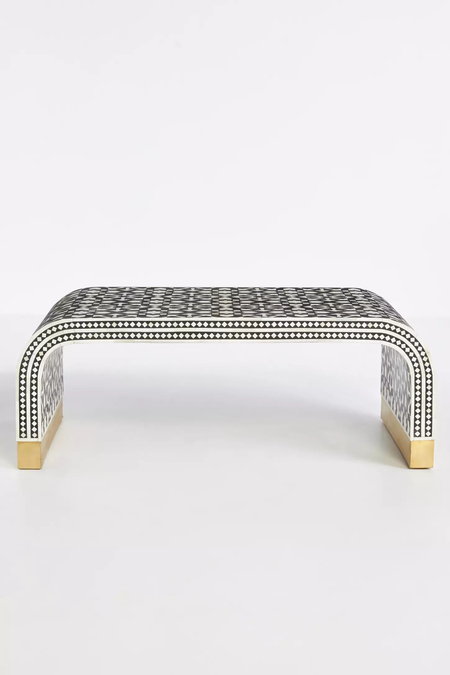 Marrakech Bone Inlay Waterfall Coffee Table