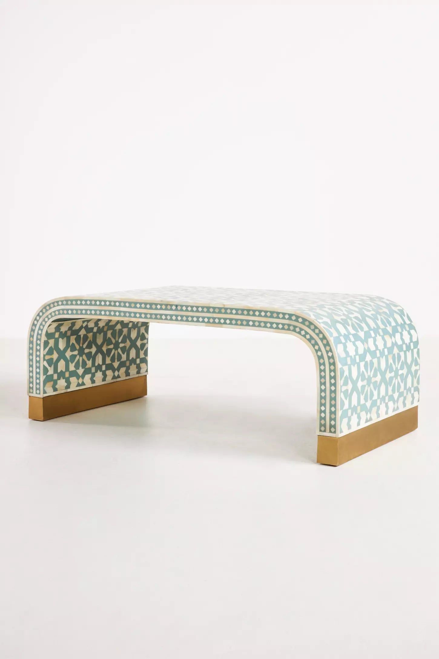 Marrakech Bone Inlay Waterfall Coffee Table