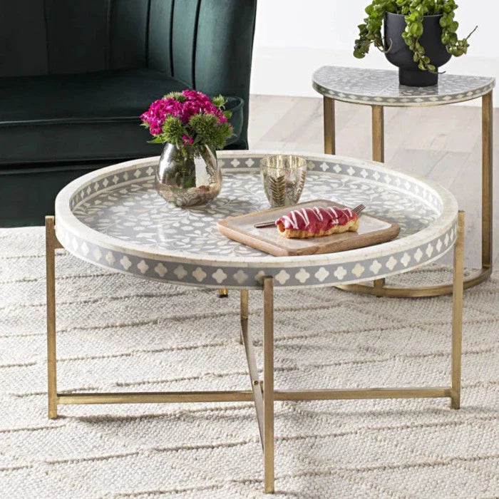 Sylvan Inlay Tray Coffee Table D - Ziba Homes