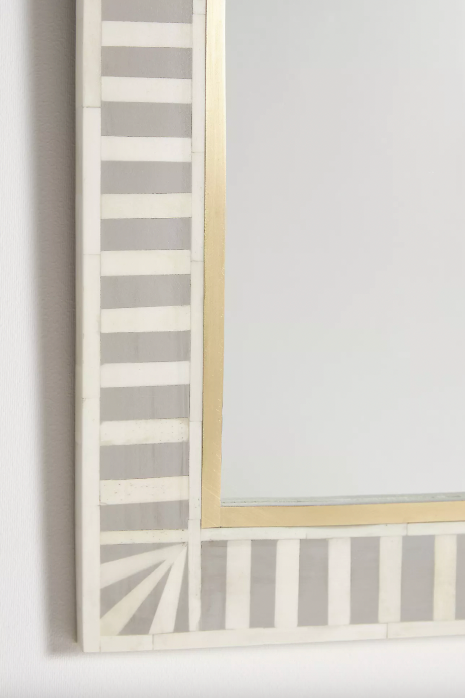 Suhana Waterfall Bone Inlay Floor Mirror