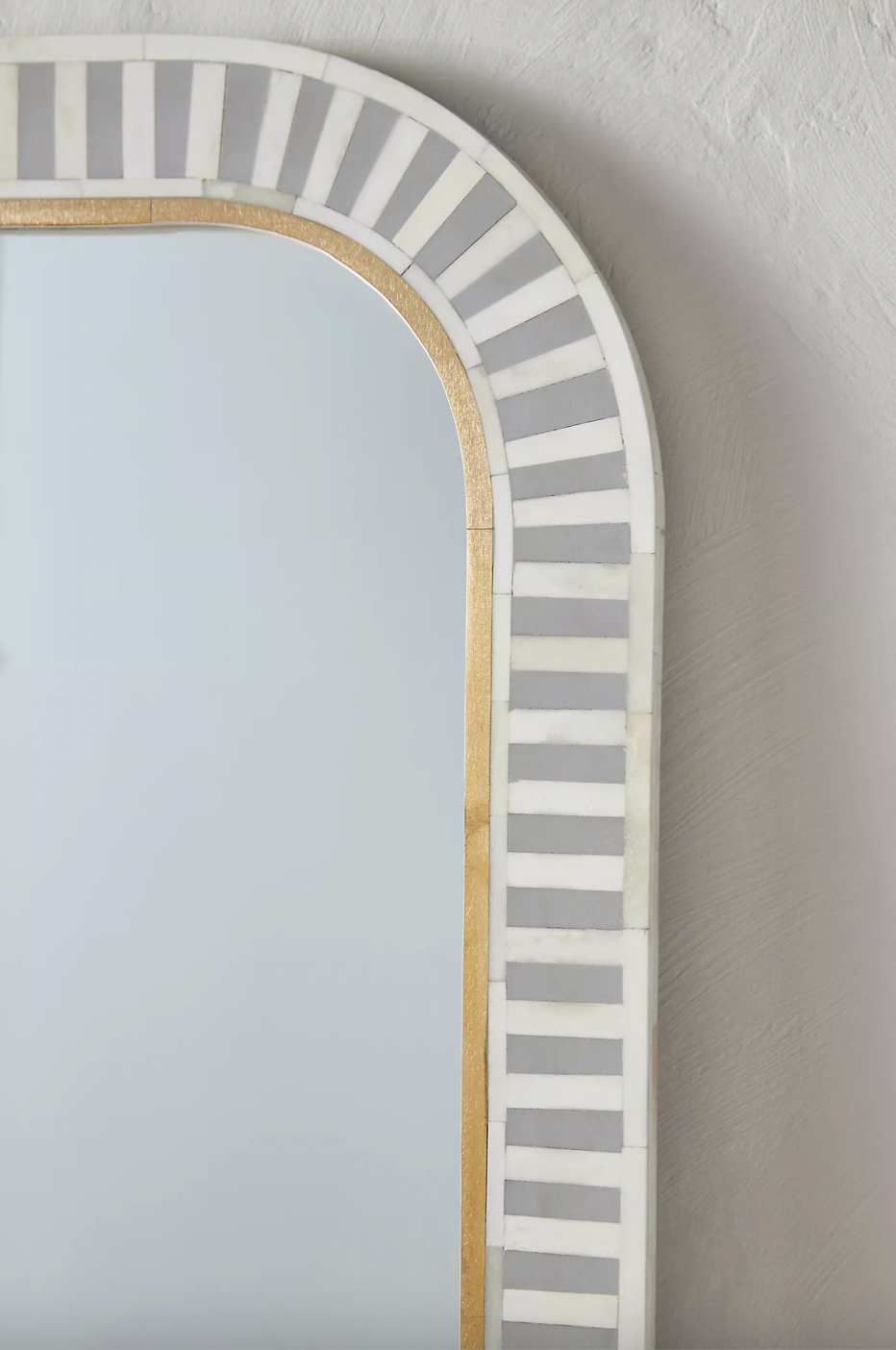 Suhana Waterfall Bone Inlay Floor Mirror