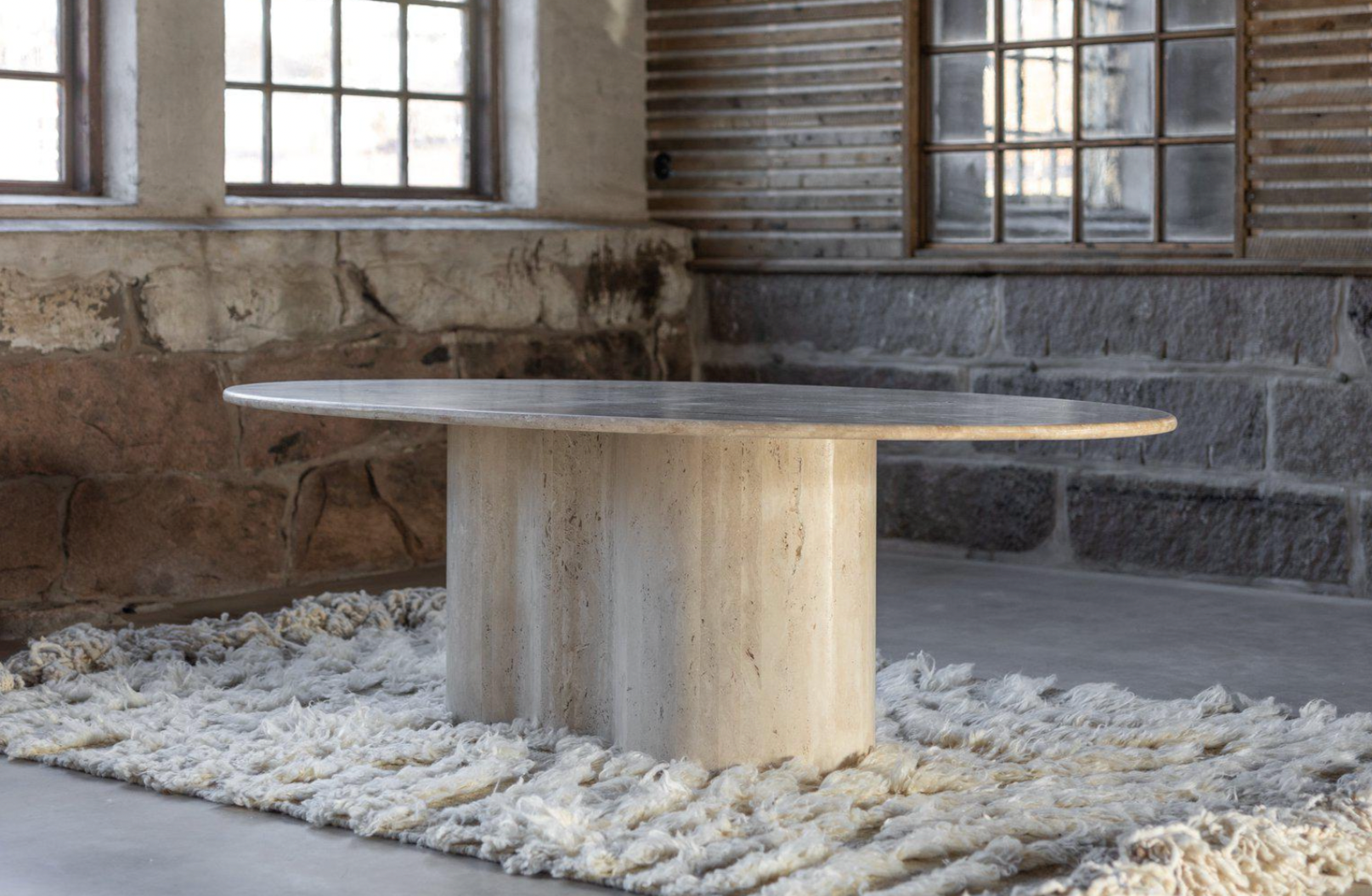 Terra Travertine Marble Dining Table