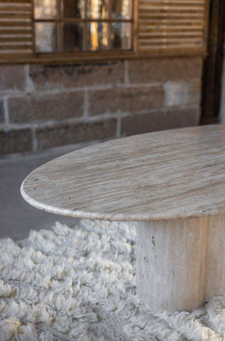 Terra Travertine Marble Dining Table