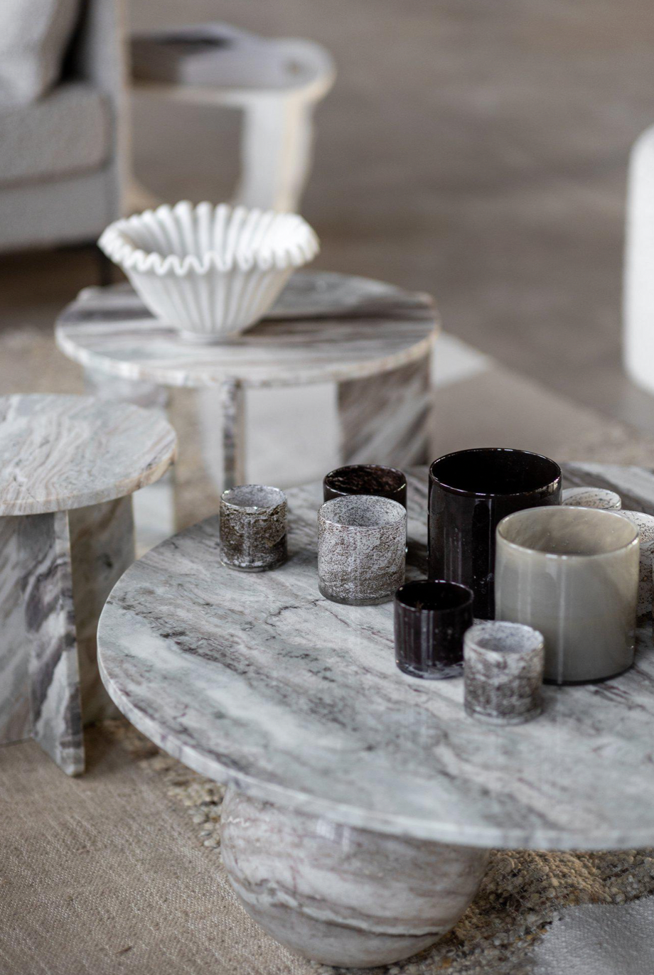 Sphira Marble Coffee Table Sphere Base