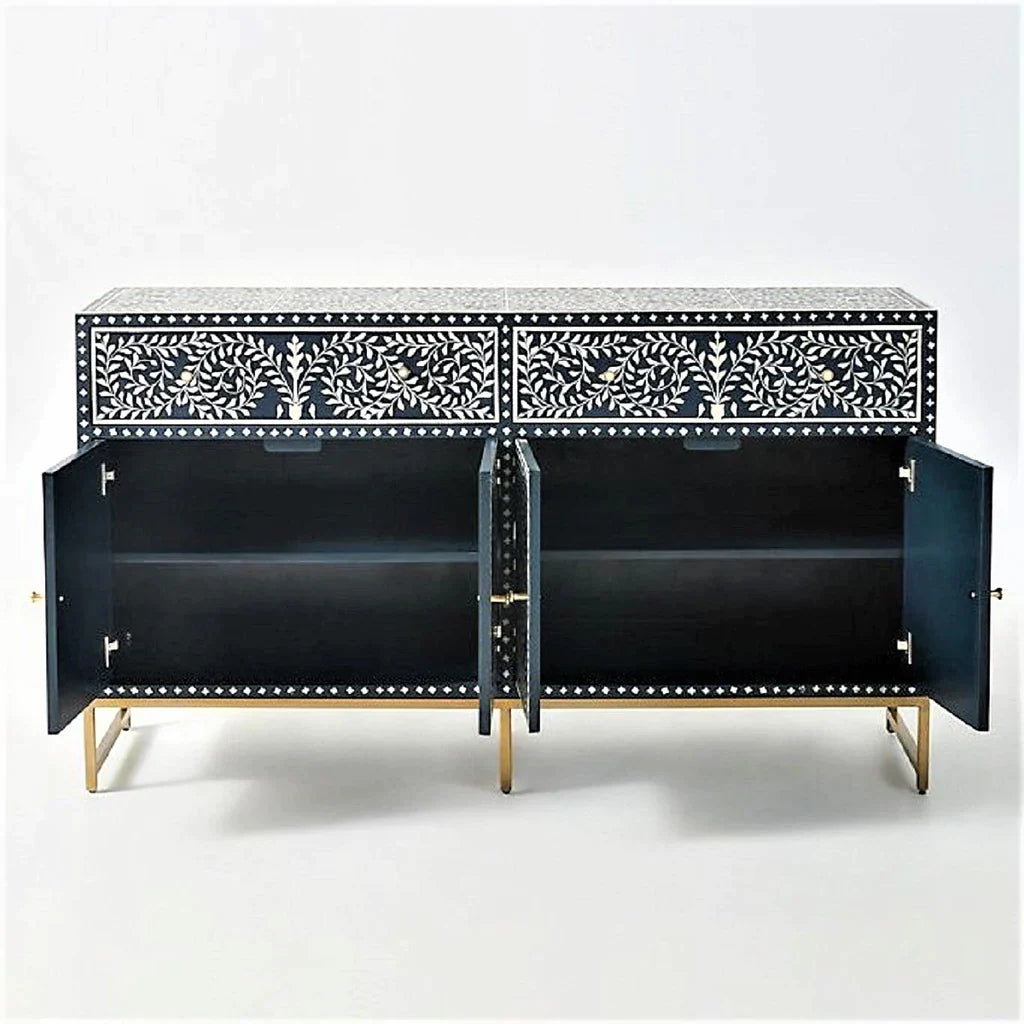 Ikat Inlay Drawer Storage Cabinet - Ziba Homes