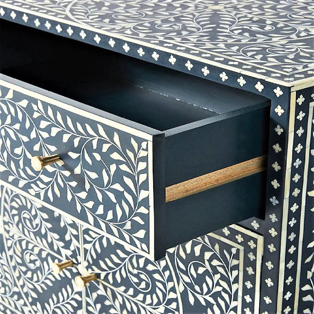 Ikat Inlay Drawer Storage Cabinet - Ziba Homes