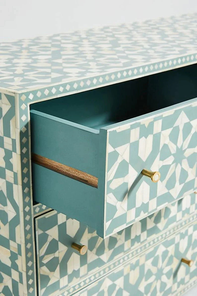 Marakkech Inlay 9-Drawer Dresser - Ziba Homes