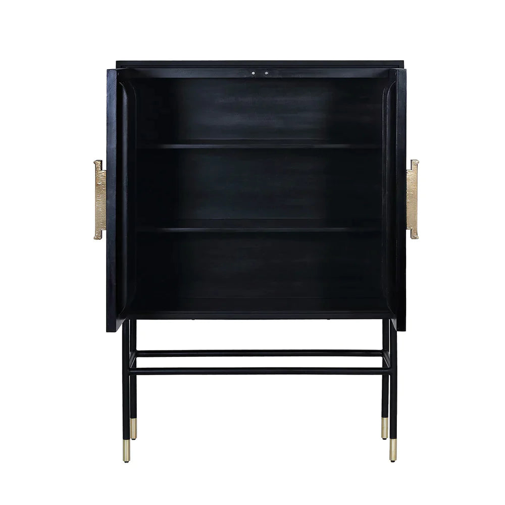 Noir Inlay Bar Cabinet - Ziba Homes
