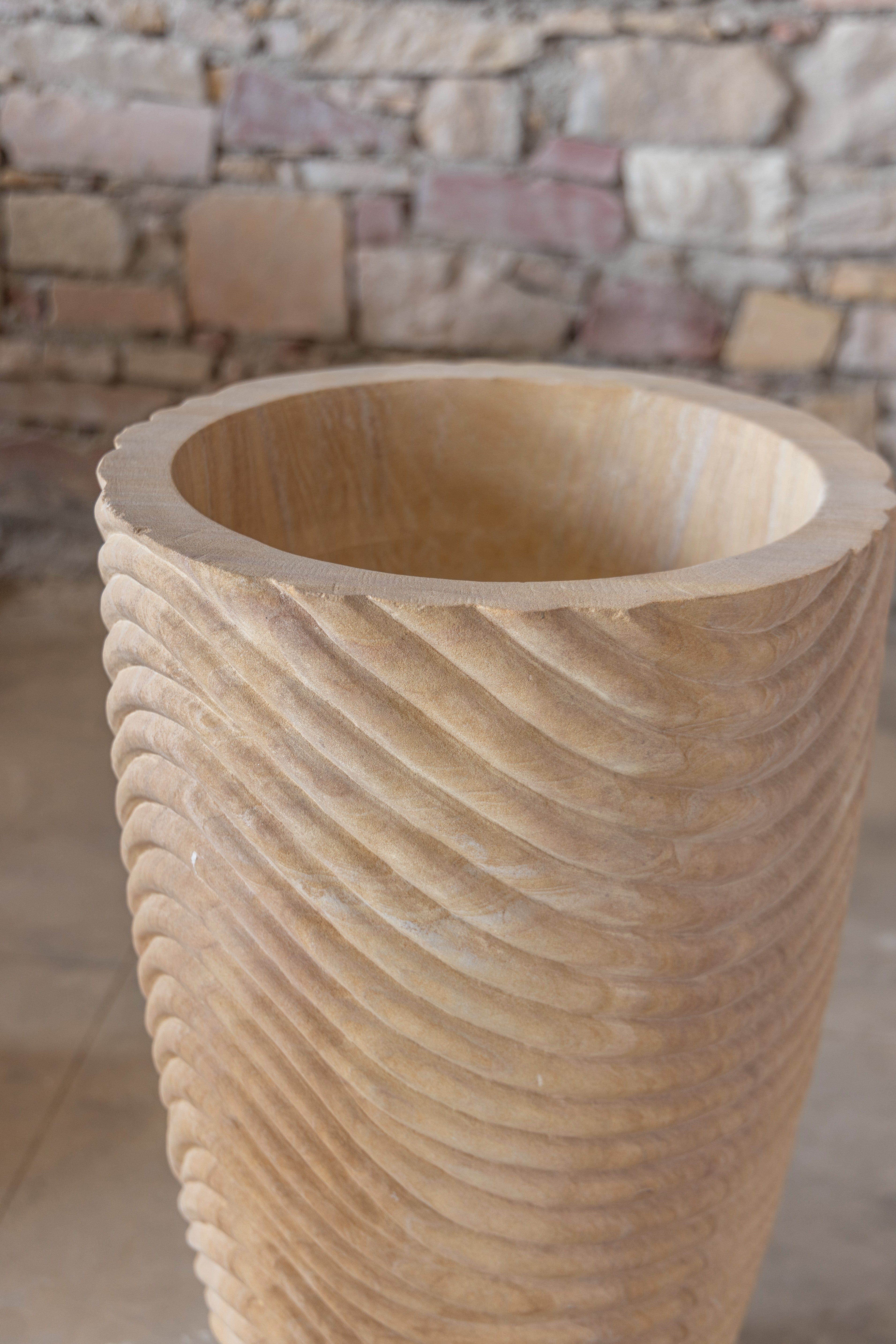 Serra Teak Wood Planter