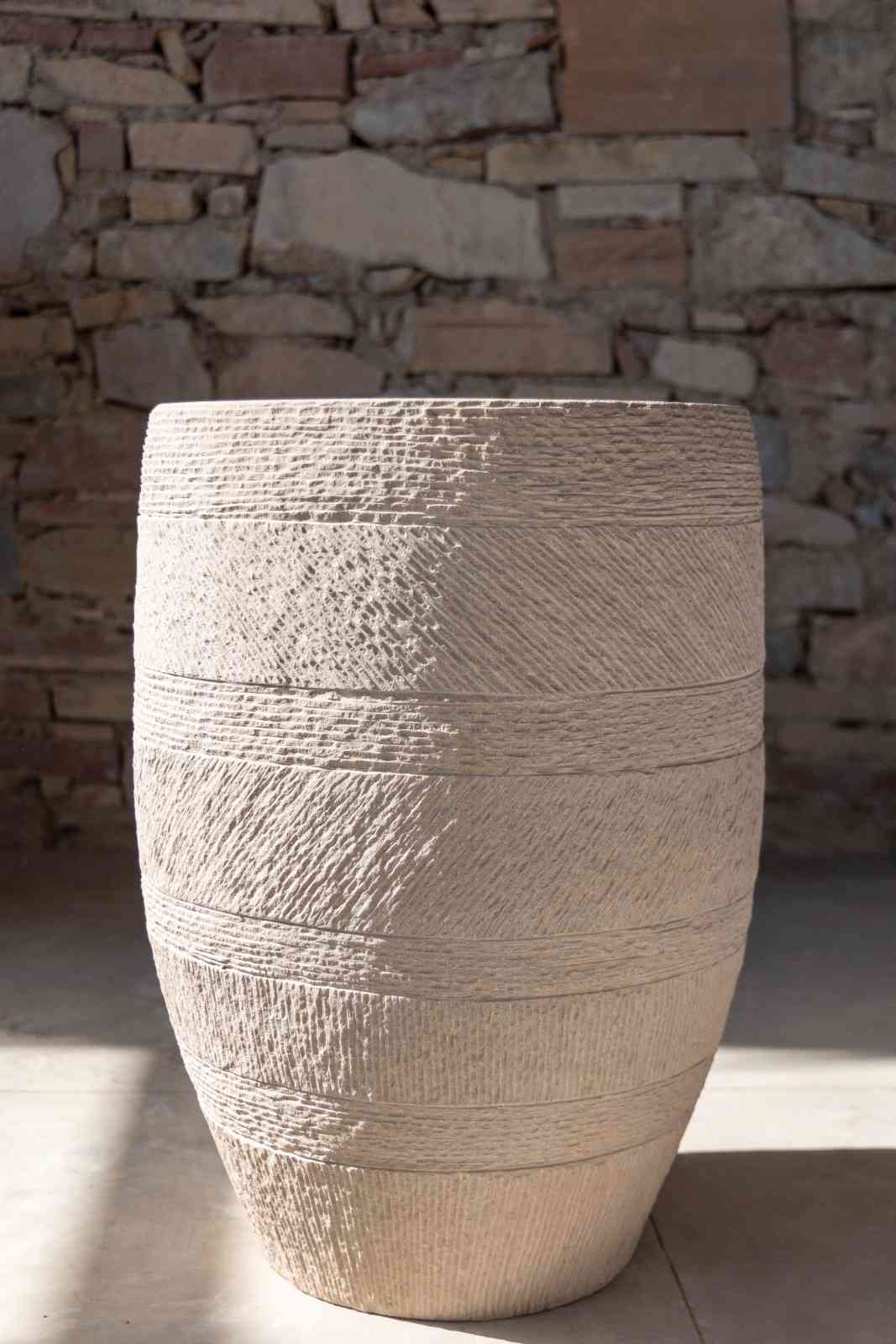 Rumi Beige Stone Planter
