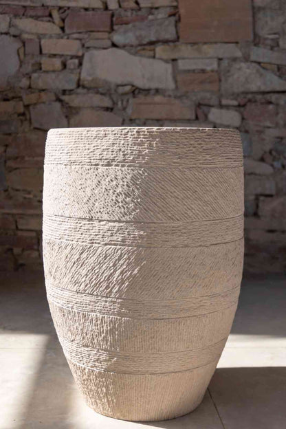 Rumi Beige Stone Planter