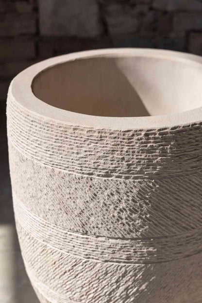 Rumi Beige Stone Planter