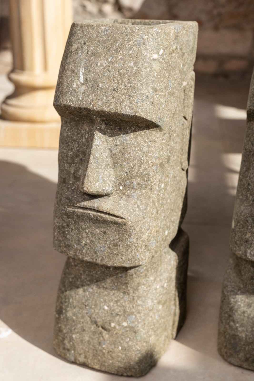 Moai Sculpture in Green Stone