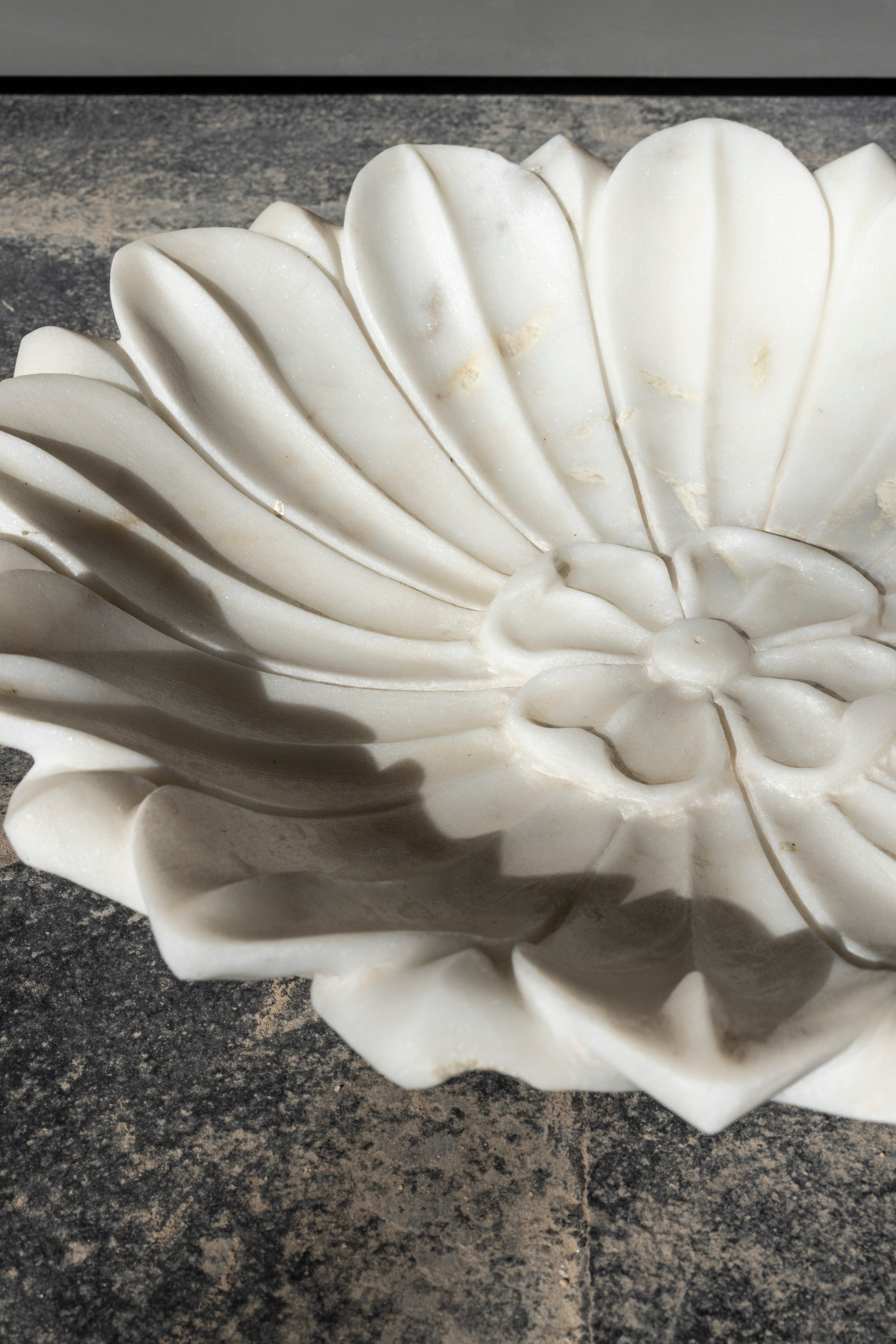 White Marble Bloom Bowl