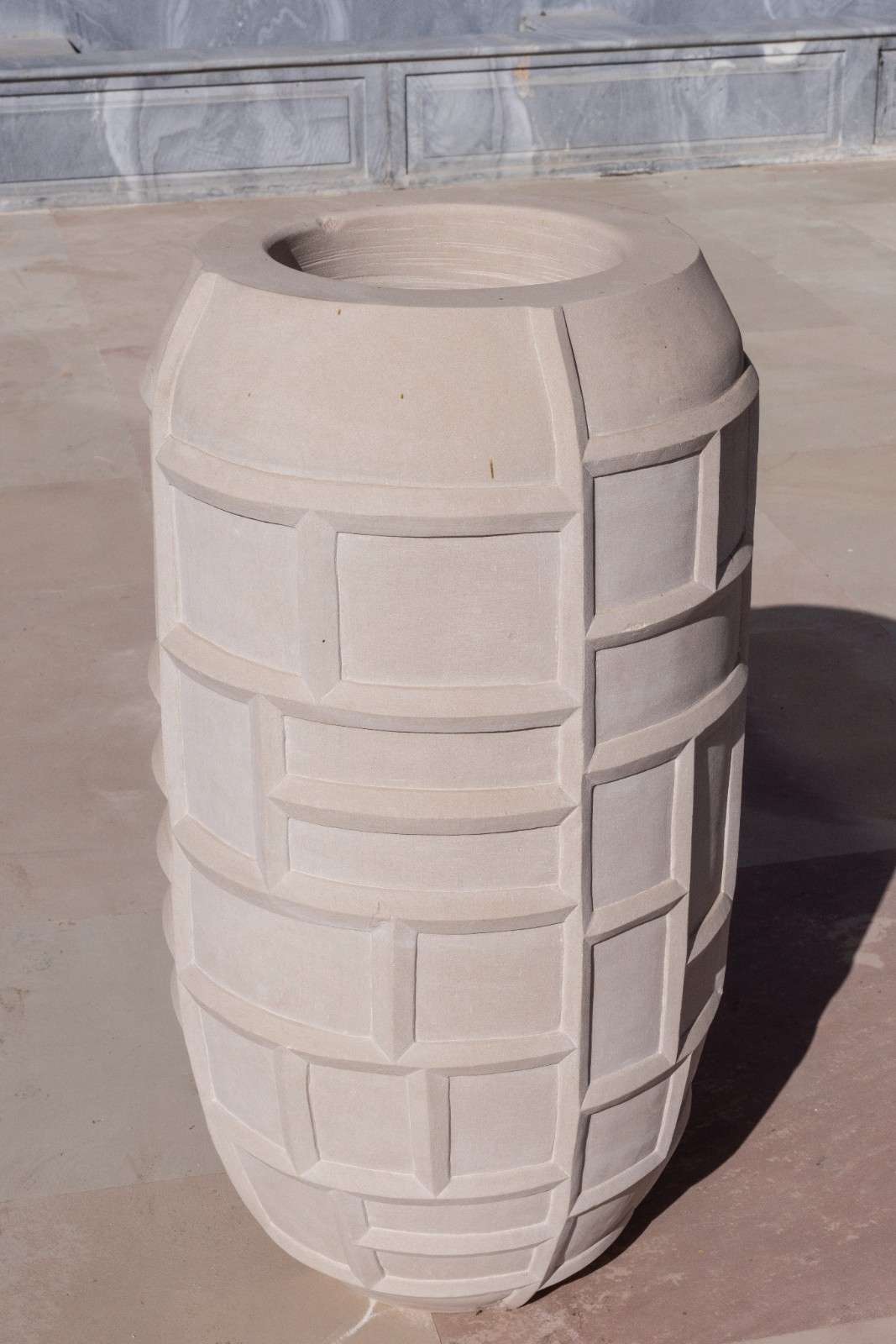 Mira Beige Stone Planter
