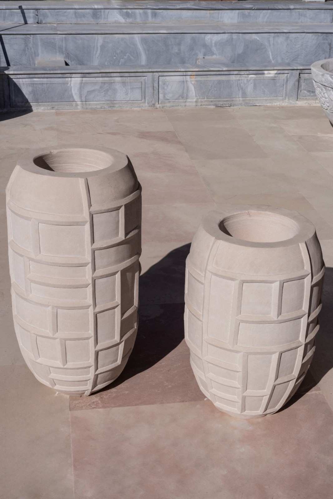 Mira Beige Stone Planter