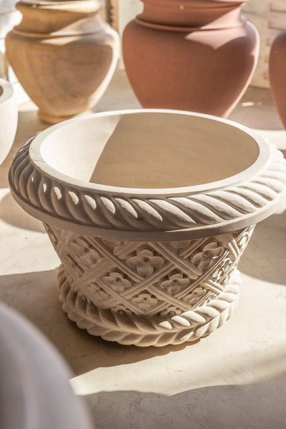 Dholpur Beige Stone Planter