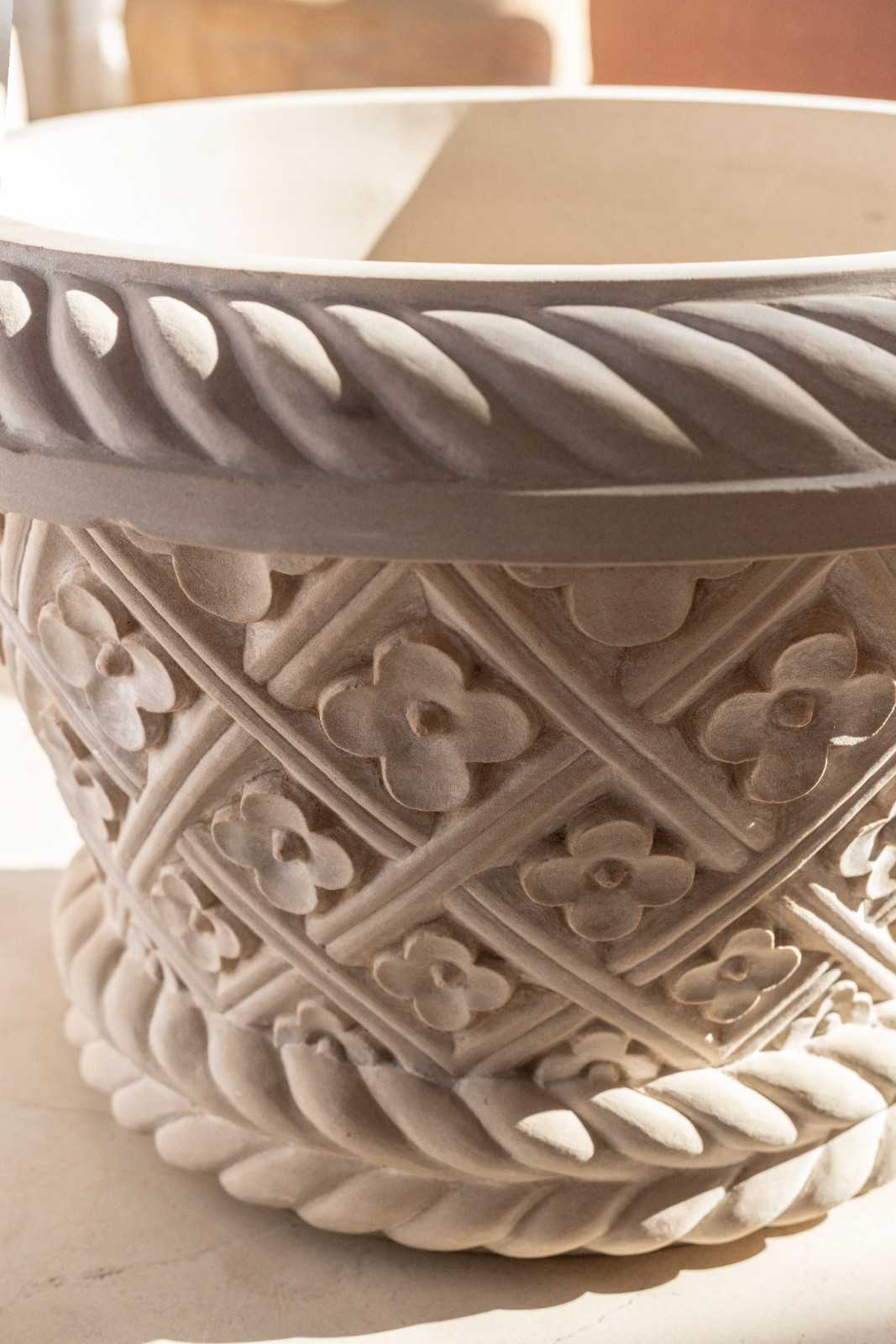 Dholpur Beige Stone Planter
