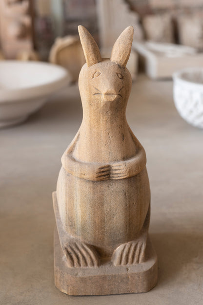 Stone Bunny Sculpture