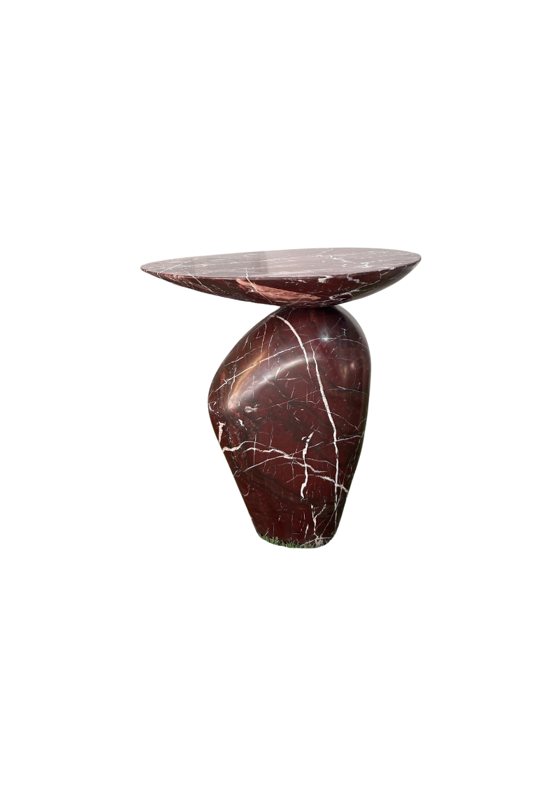 SCARLET MARBLE END TABLE