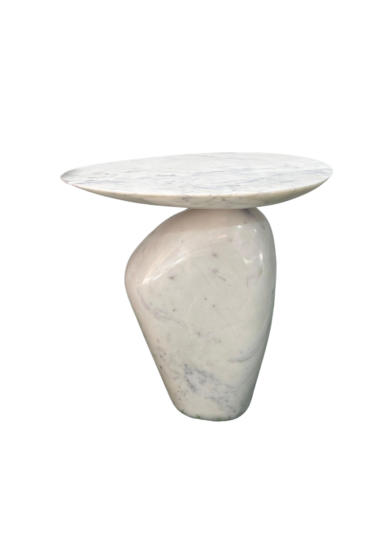 SCARLET MARBLE END TABLE