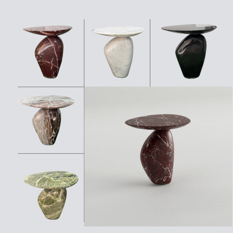 SCARLET MARBLE END TABLE