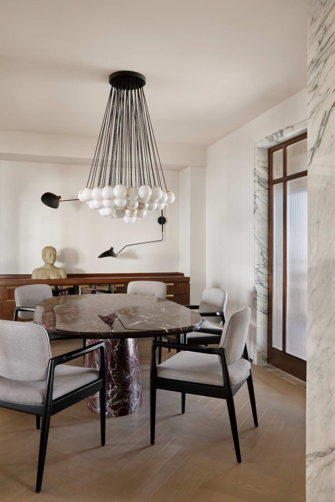 Rosso Marble Dining Table