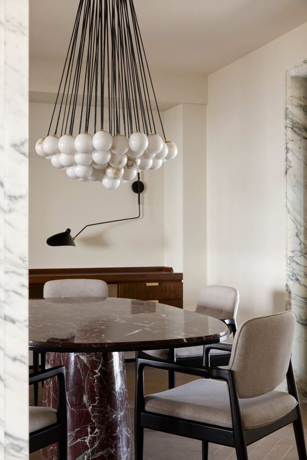 Rosso Marble Dining Table