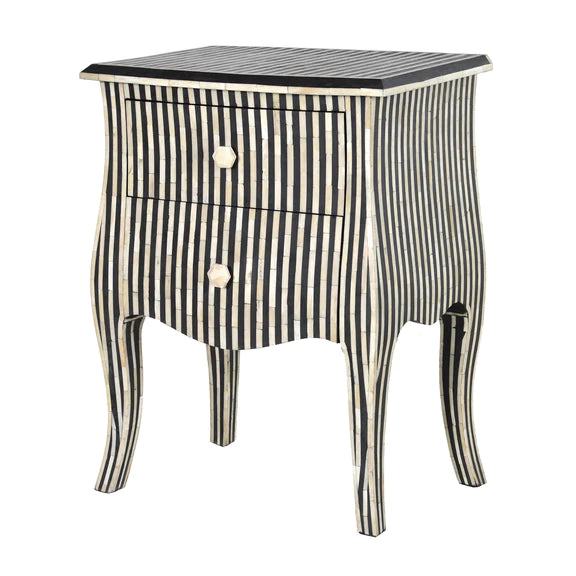 Baroque Inlay Side Table - Ziba Homes