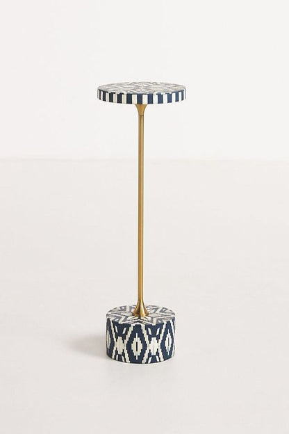 Ikat Inlay Petite End Table - Ziba Homes