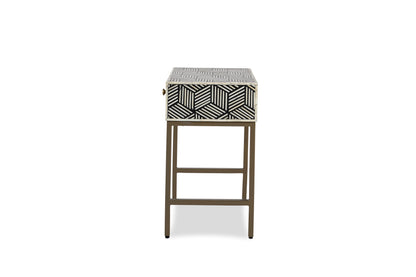 Mist Inlay Bedside Table - Ziba Homes