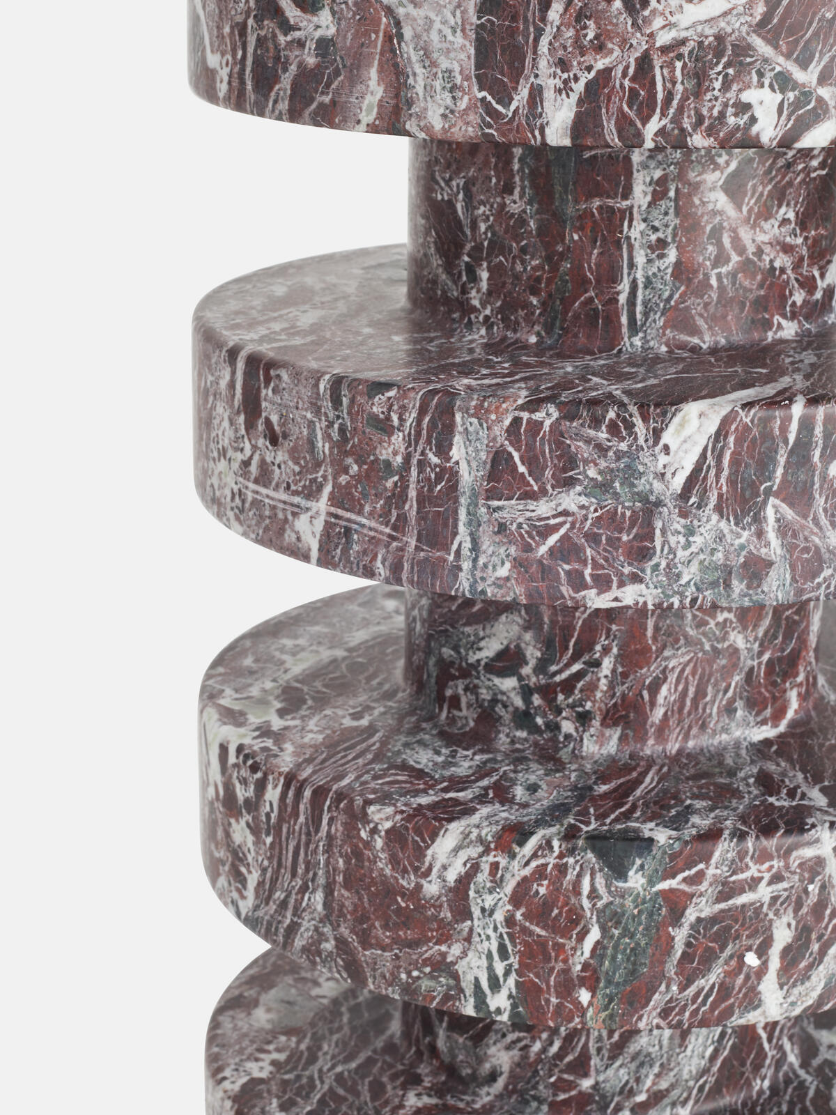 Rosso Marble Side Table