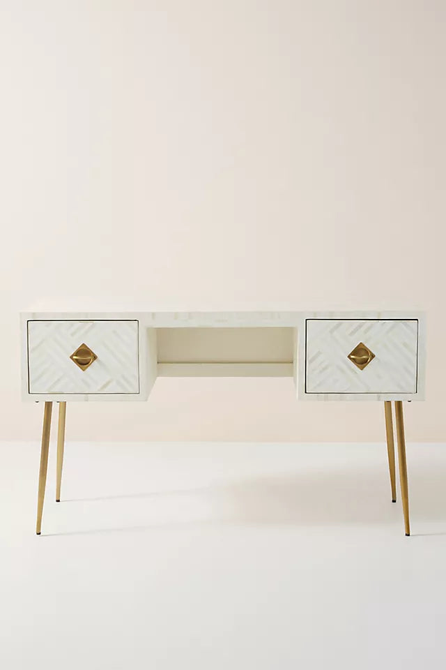 Mist Inlay Console Desk - Ziba Homes