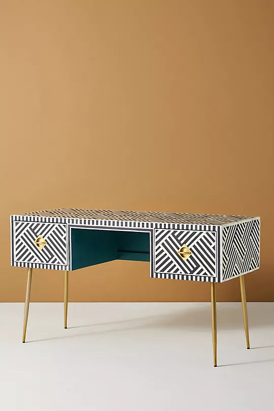 Mist Inlay Console Desk - Ziba Homes