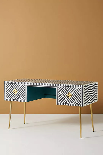 Mist Inlay Console Desk - Ziba Homes