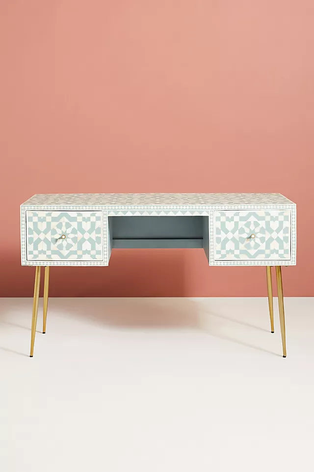 Marrakech Inlay Console Desk - Ziba Homes