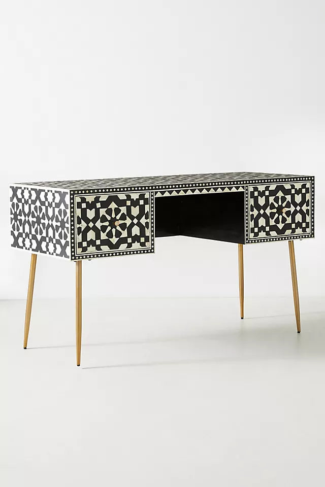 Marrakech Inlay Console Desk - Ziba Homes