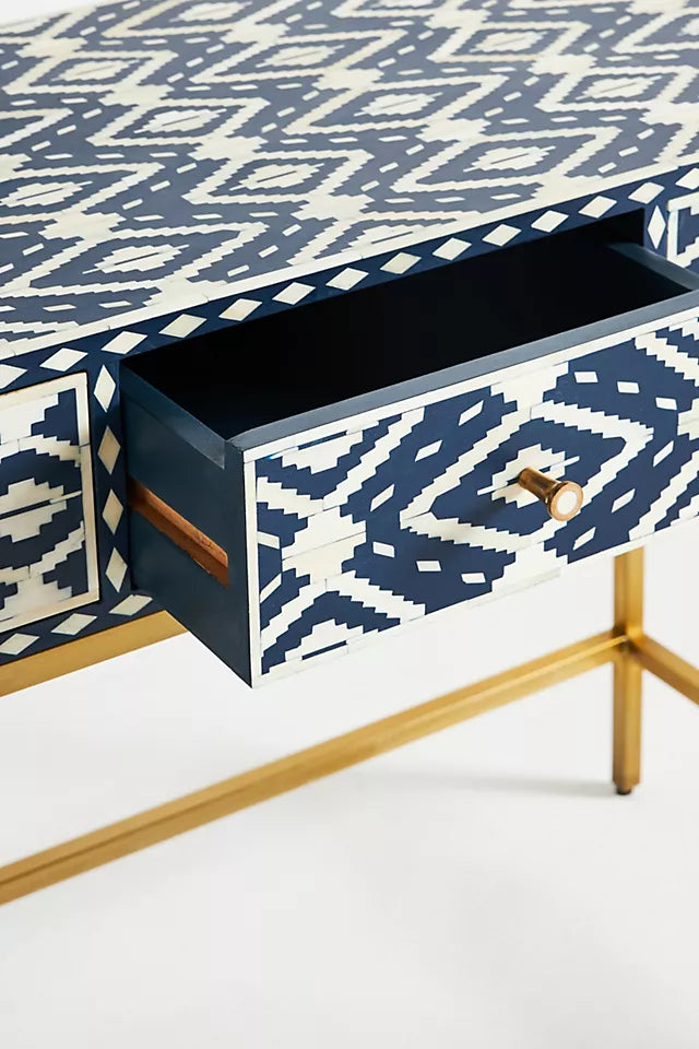 Ikat Inlay Console - Ziba Homes