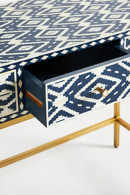 Ikat Inlay Console - Ziba Homes